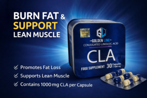 CLA Golden Line 1000 mg capsules food supplement box blue packaging