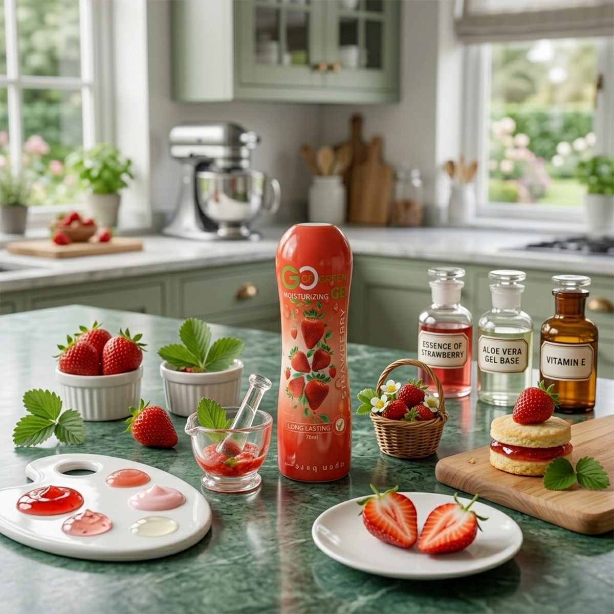 جل GO برائحة الفراولة سريع الامتصاص بدون دهون