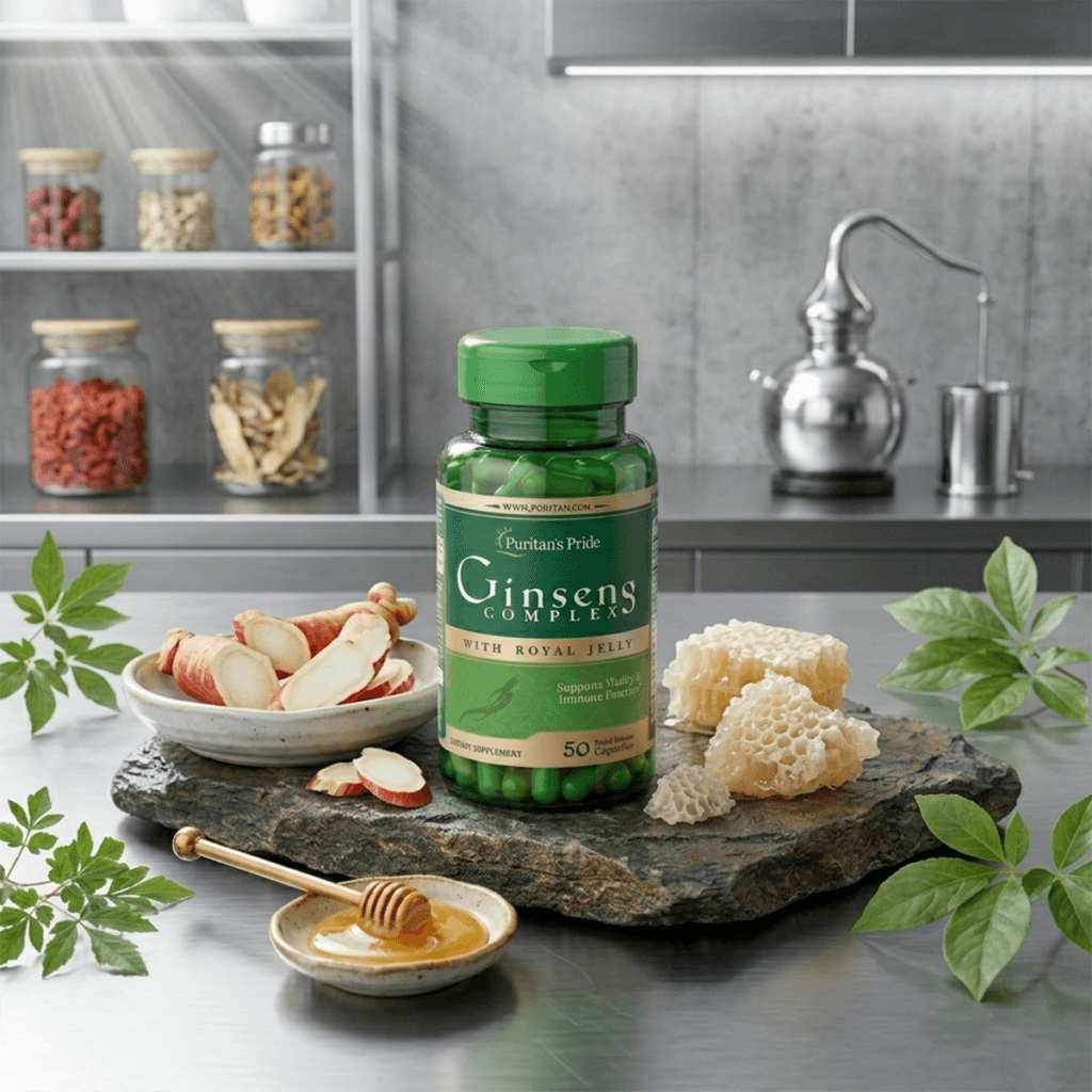 Ginseng Complex capsules for natural energy and immune support