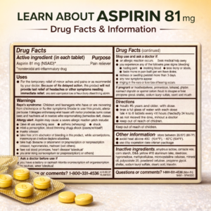 Bayer Aspirin 81 mg low dose enteric coated tablets for heart protection | اسبرين باير 81 مجم أقراص مغلفة لحماية القلب