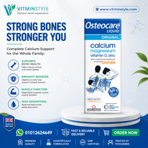 Osteocare Liquid Original front pack with calcium magnesium vitamin D and zinc