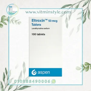 Eltroxin 50 mcg tablets box front view by Aspen