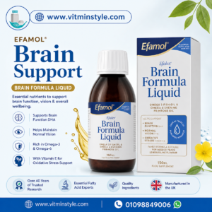 Efamol Brain Formula Liquid 150ml front packايفامول برين