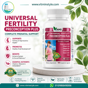 Universal Fertility Preconception Plus 180 Capsules Front View